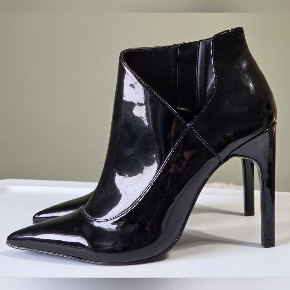 NEW Zara Black Patent Trafaluc Mob Wife Rich Auntie Siren Core Stilletos Sz 39